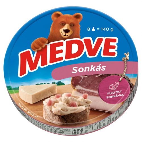 Medve ömlesztett sajt,  sonkás, 140 g